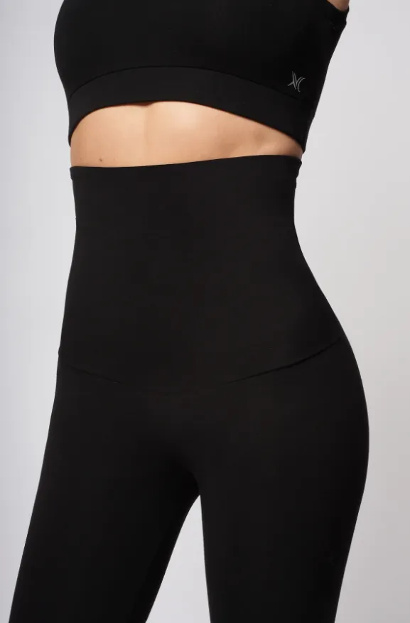 Lightweight Strong Compression Bootcut with High Waisted Tummy Control Black