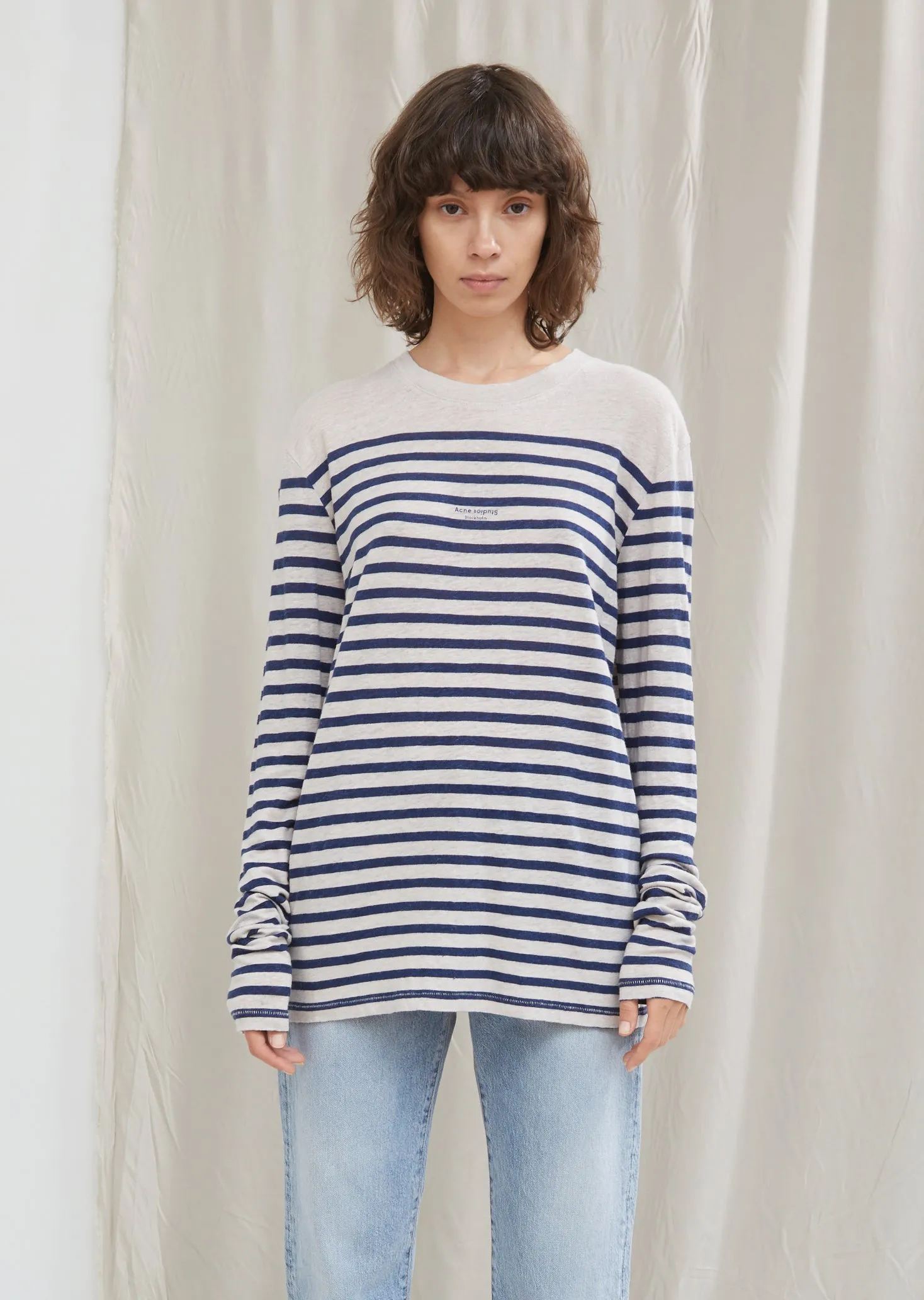 Long Sleeve Linen Stripe Tee