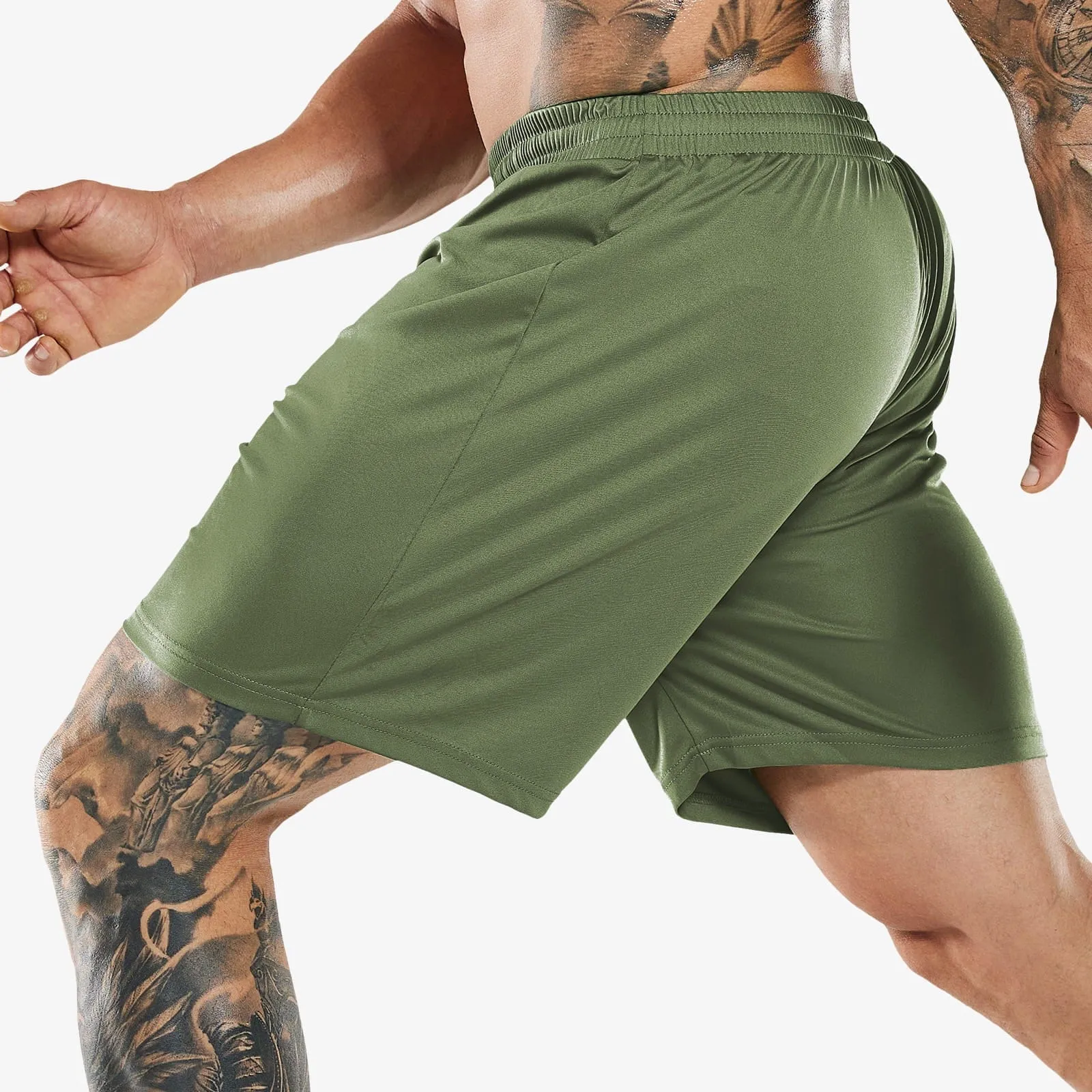 Men's Quick-Dry Athletic Running Shorts without Pockets