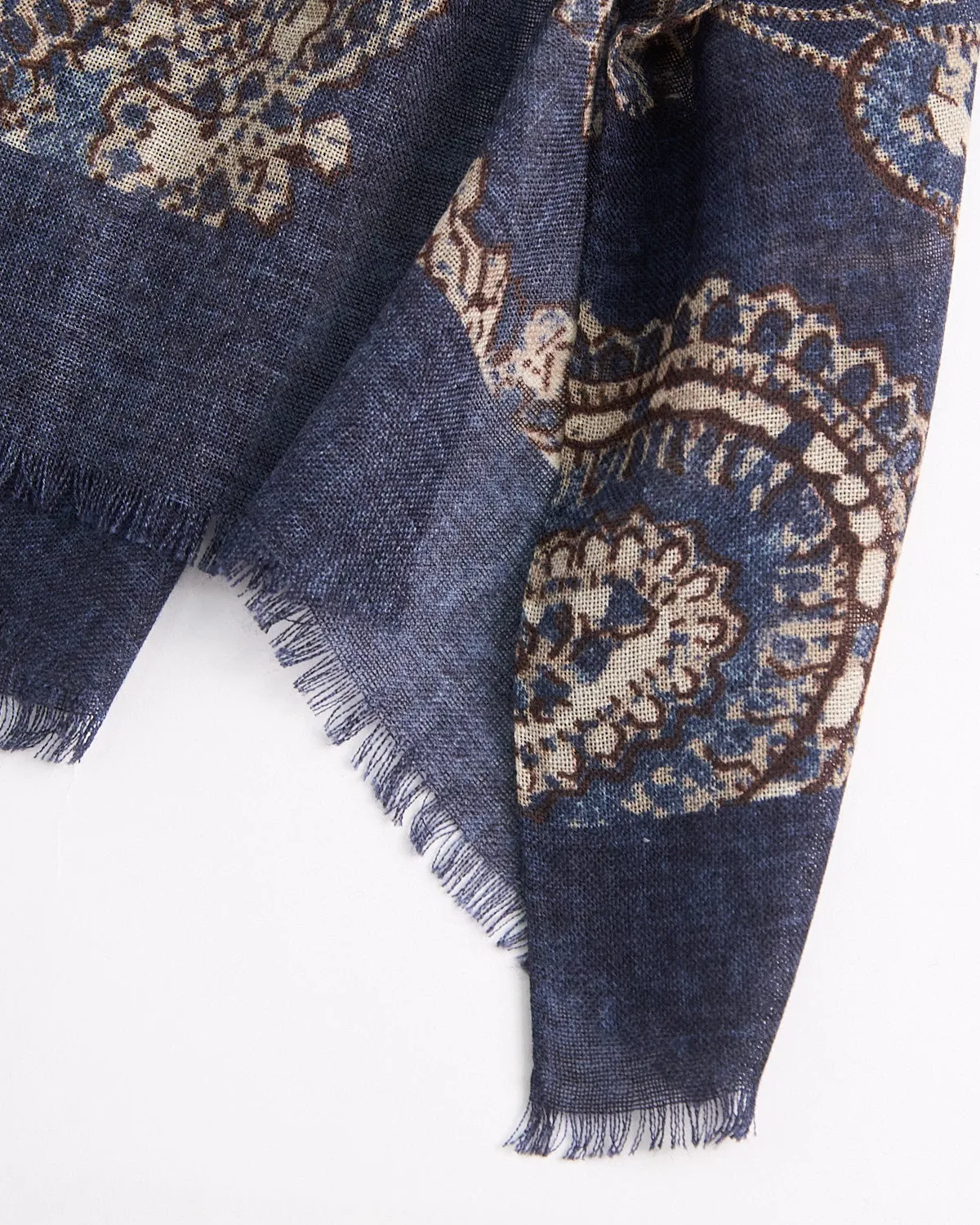 Midweight Mehndi Style Soft Wool Scarf