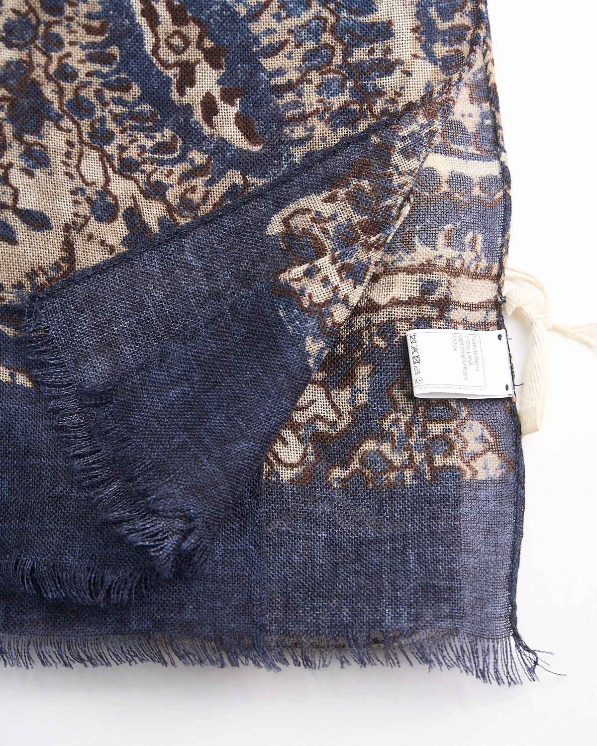 Midweight Mehndi Style Soft Wool Scarf
