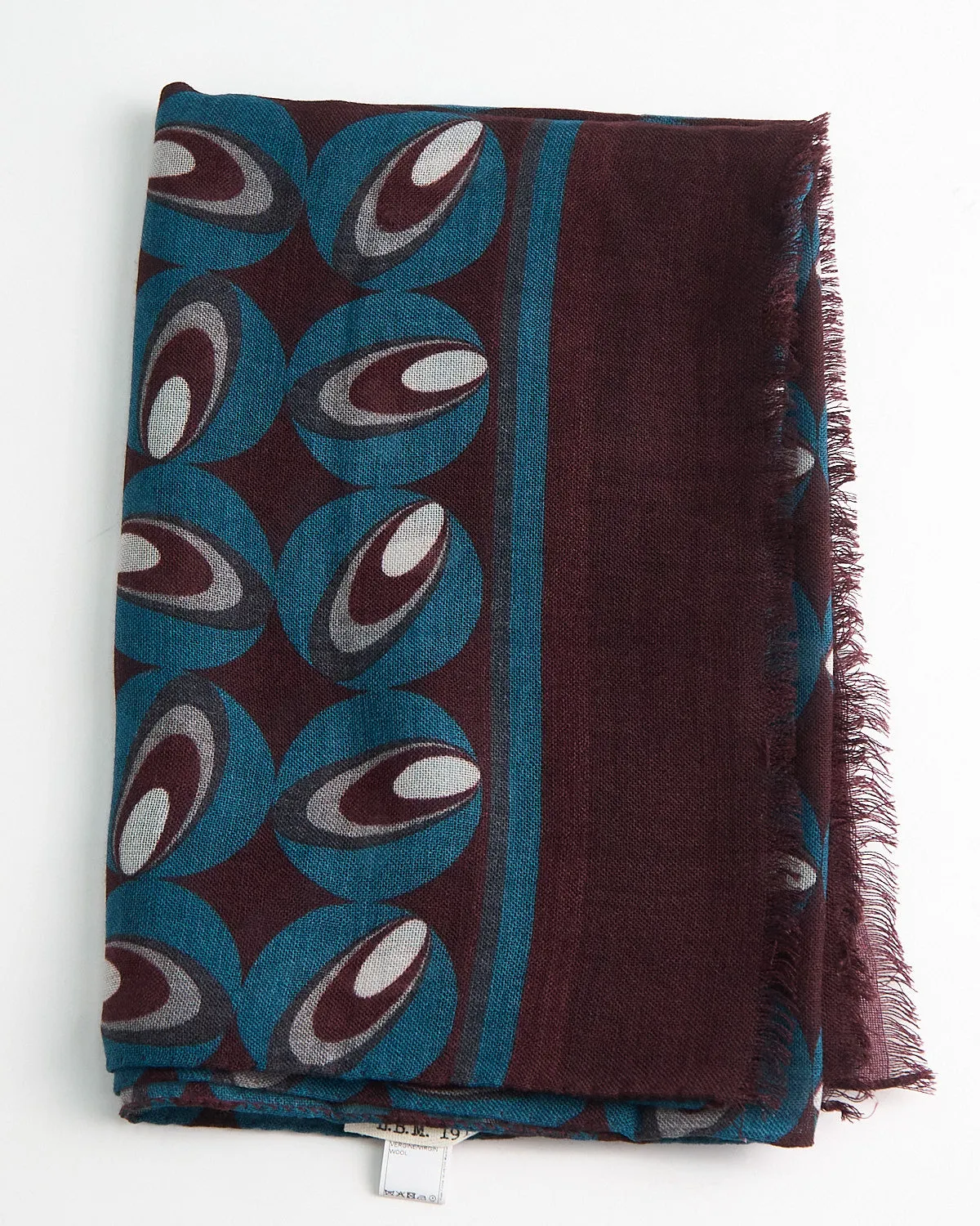 Midweight Retro Shapes Soft Wool Scarf
