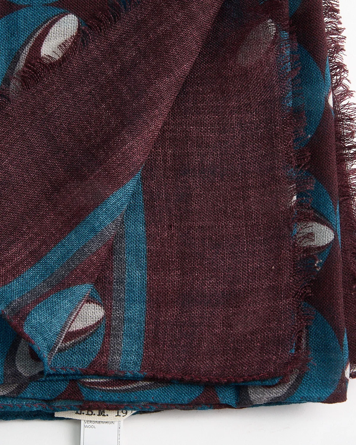 Midweight Retro Shapes Soft Wool Scarf