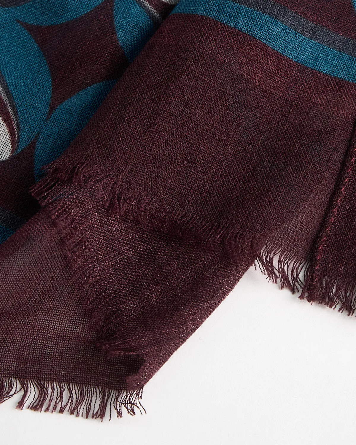 Midweight Retro Shapes Soft Wool Scarf