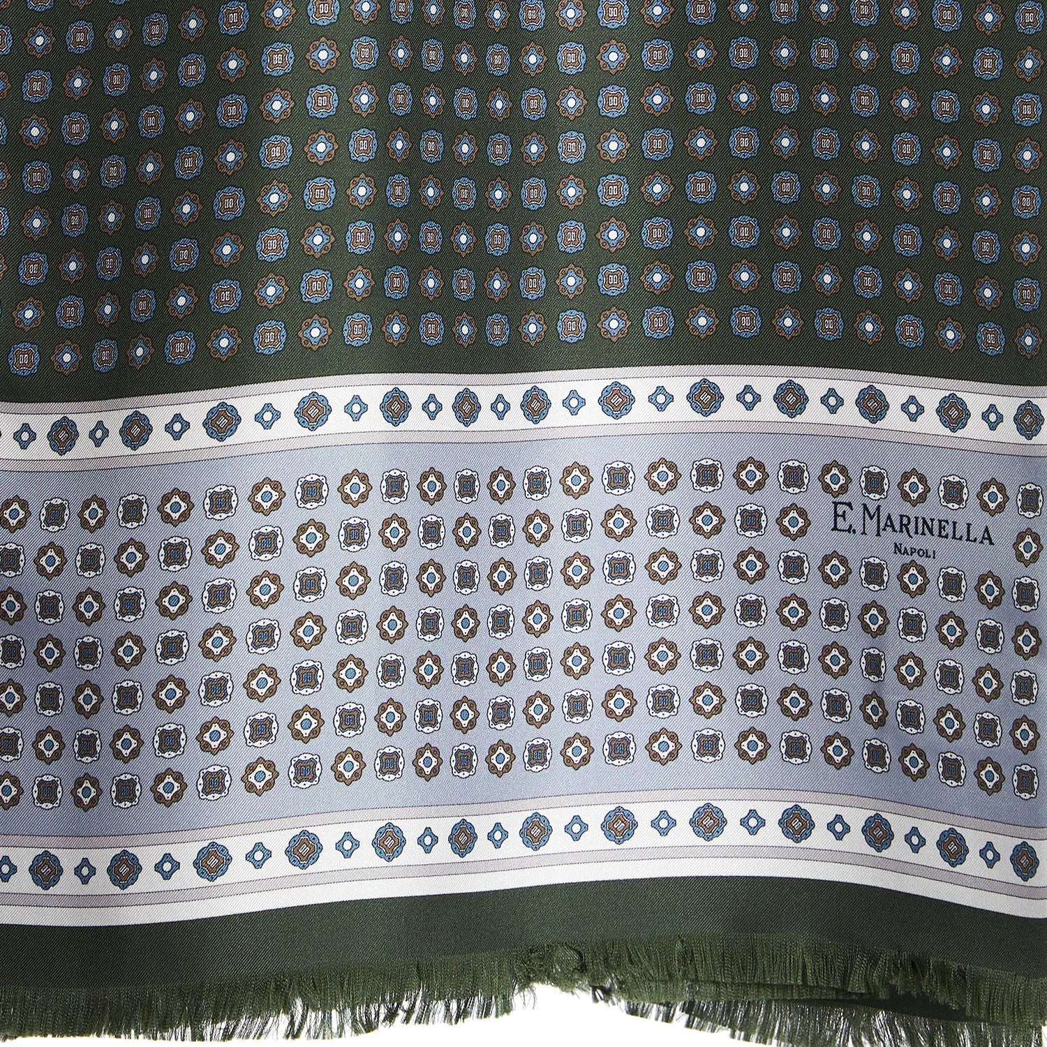 OLIVE GREEN DOUBLE SILK SCARF