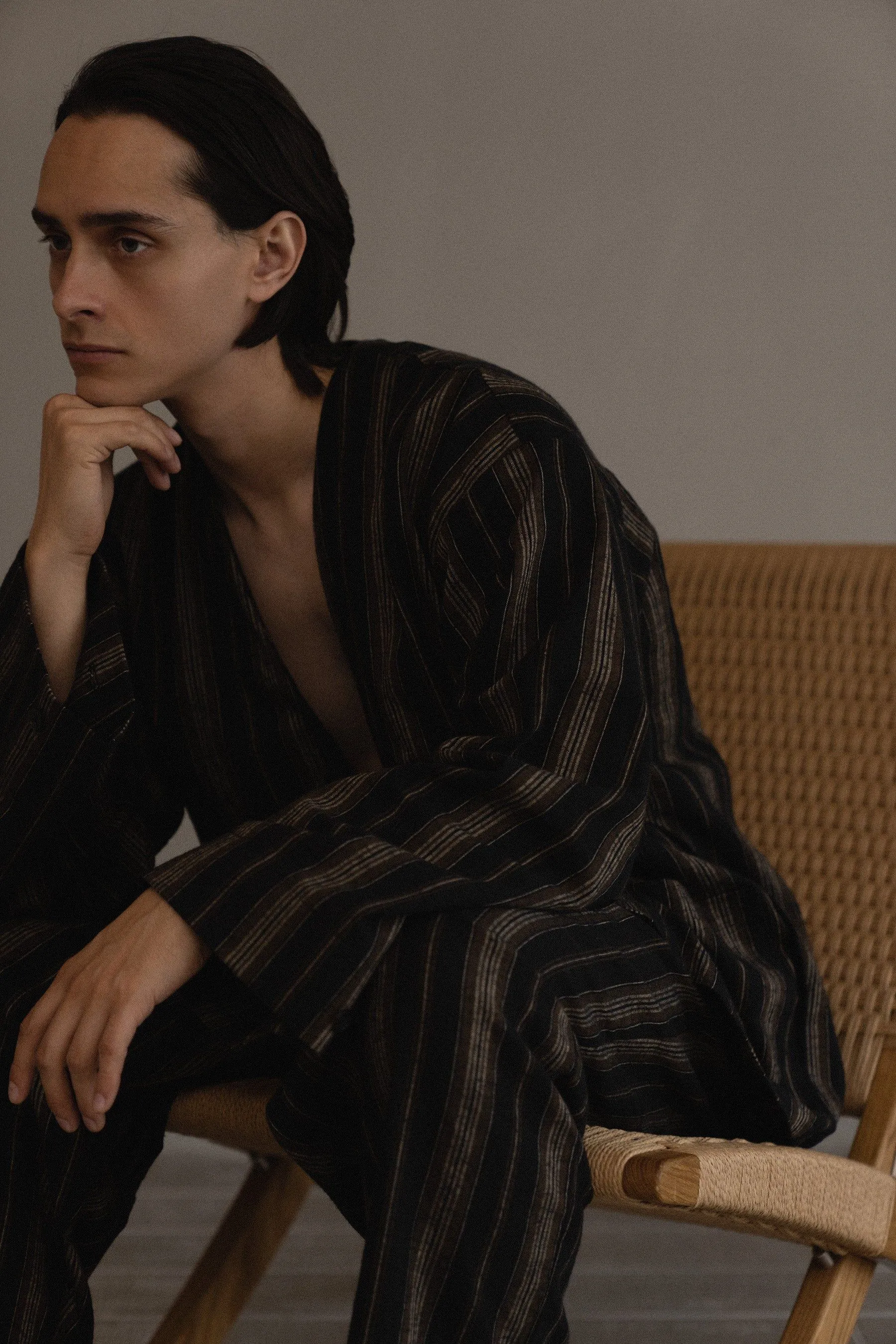 PAJAMA JACKET BLACK