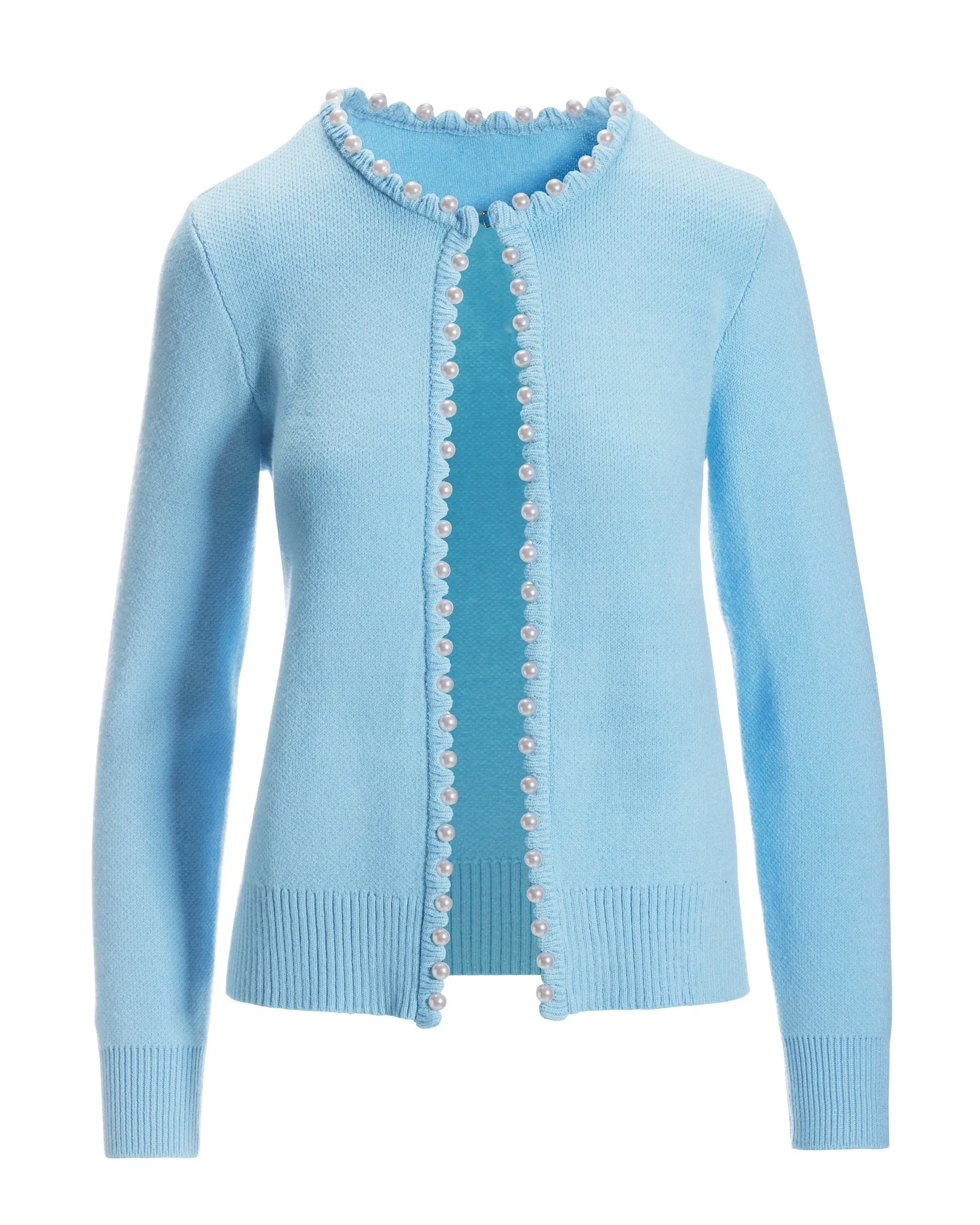 Pearl Trim Cardigan Airy Blue