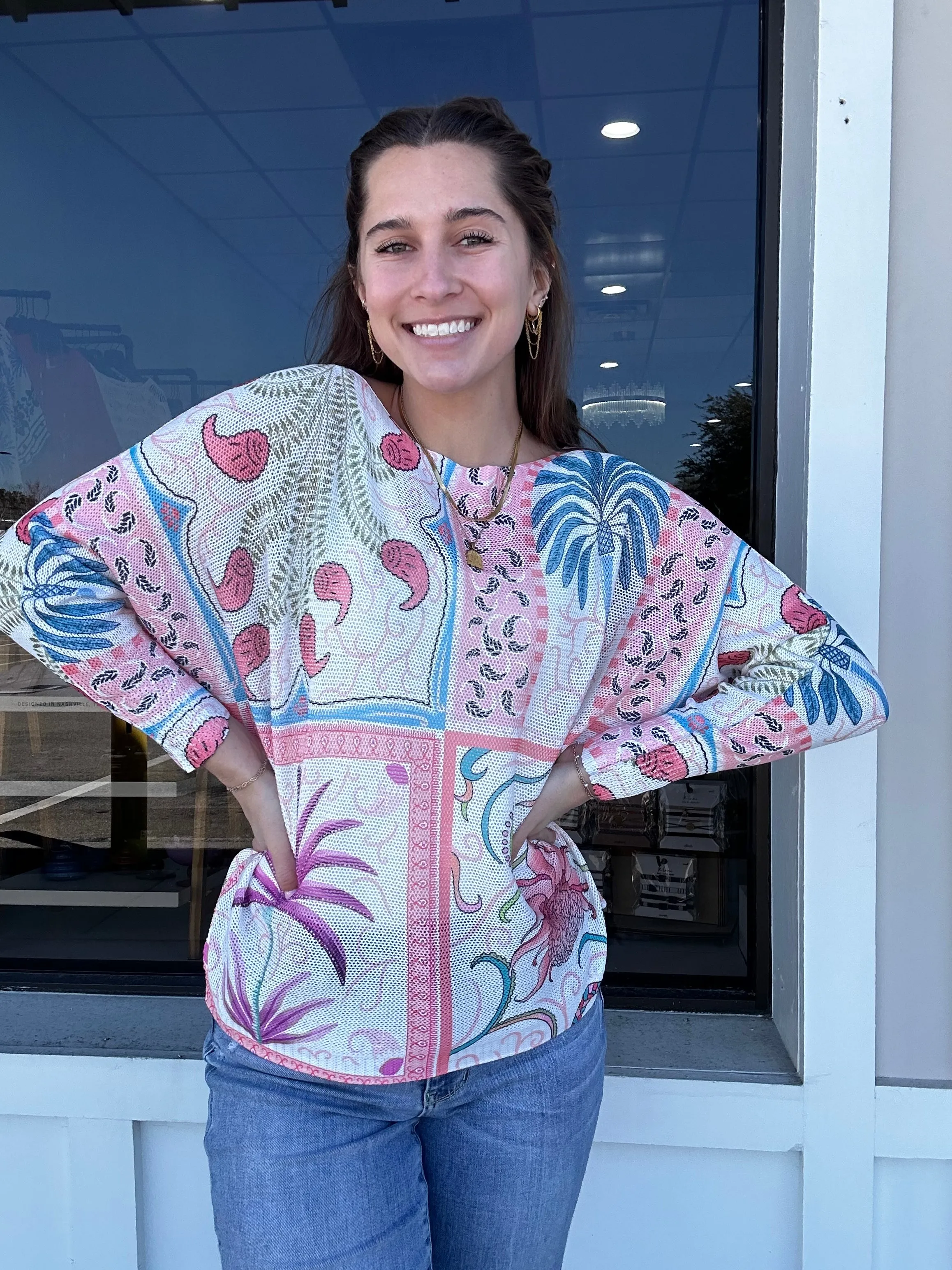 Pretty Paisley Knit Top