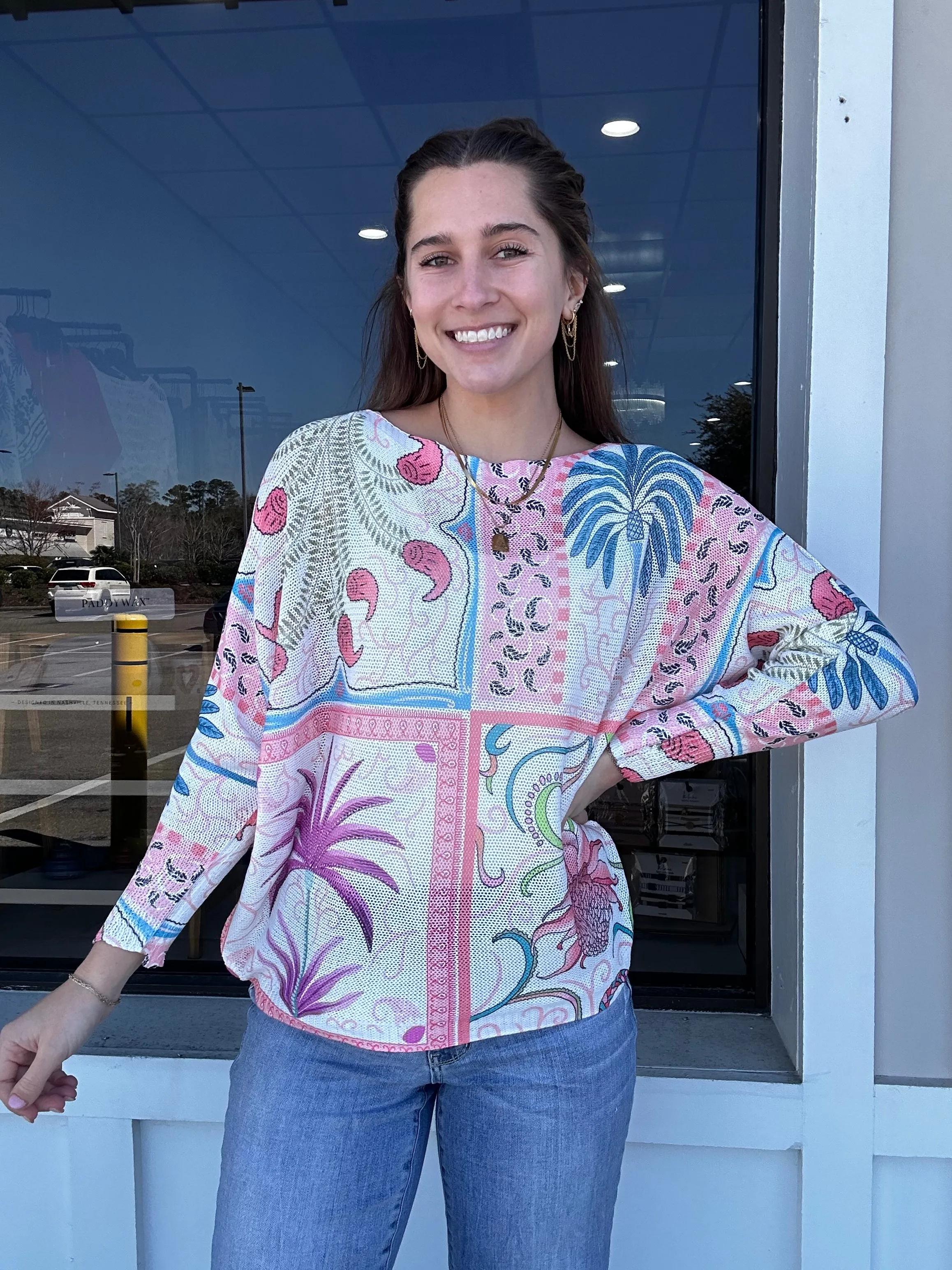 Pretty Paisley Knit Top