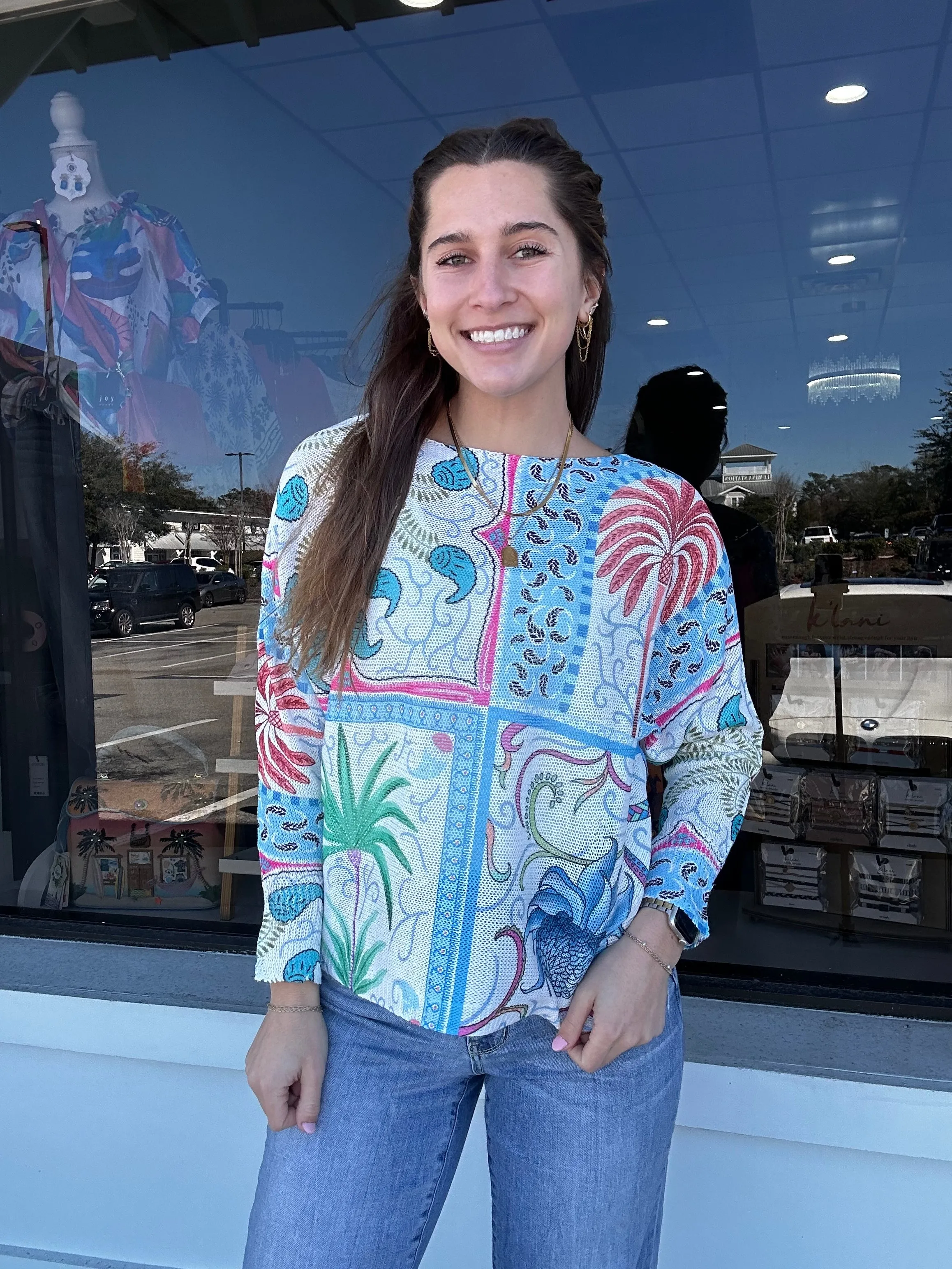 Pretty Paisley Knit Top