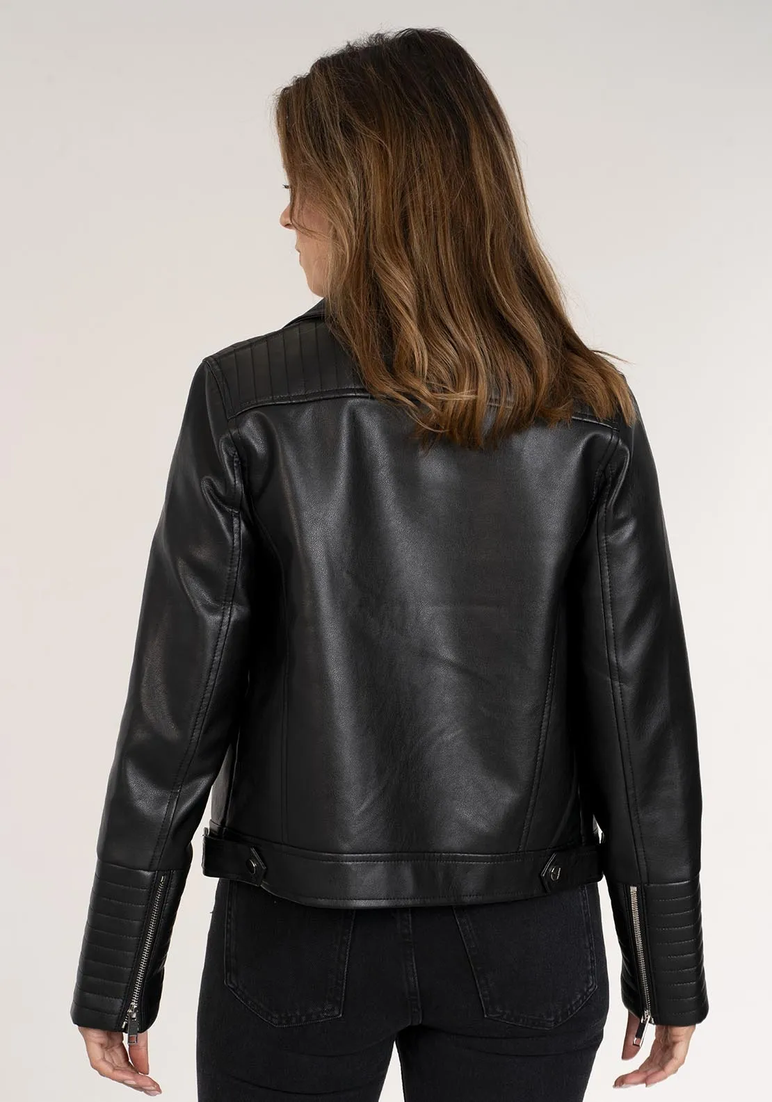 Pu Biker Jacket - Black