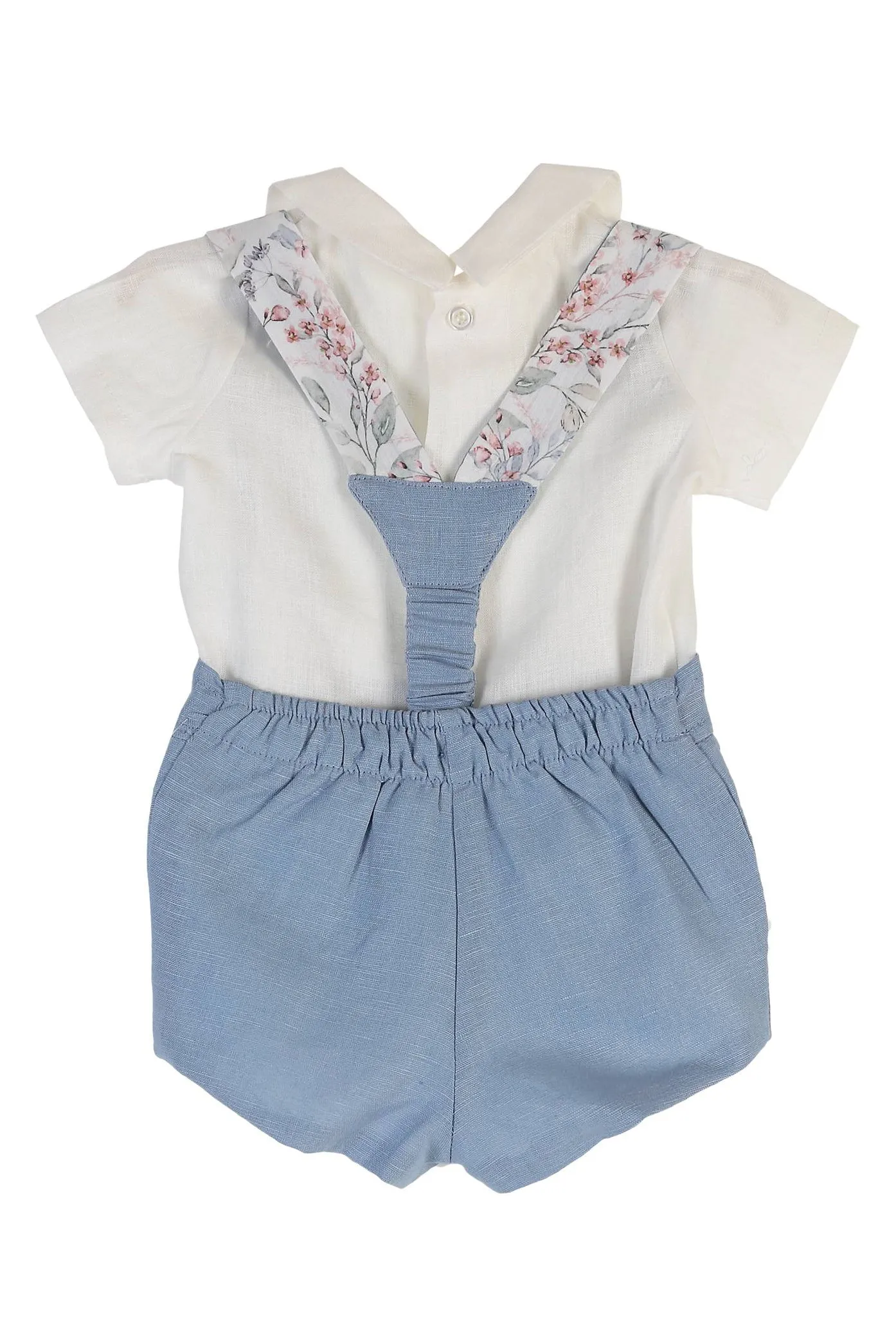 "Arthur" Shirt, Blue Shorts & Floral Braces