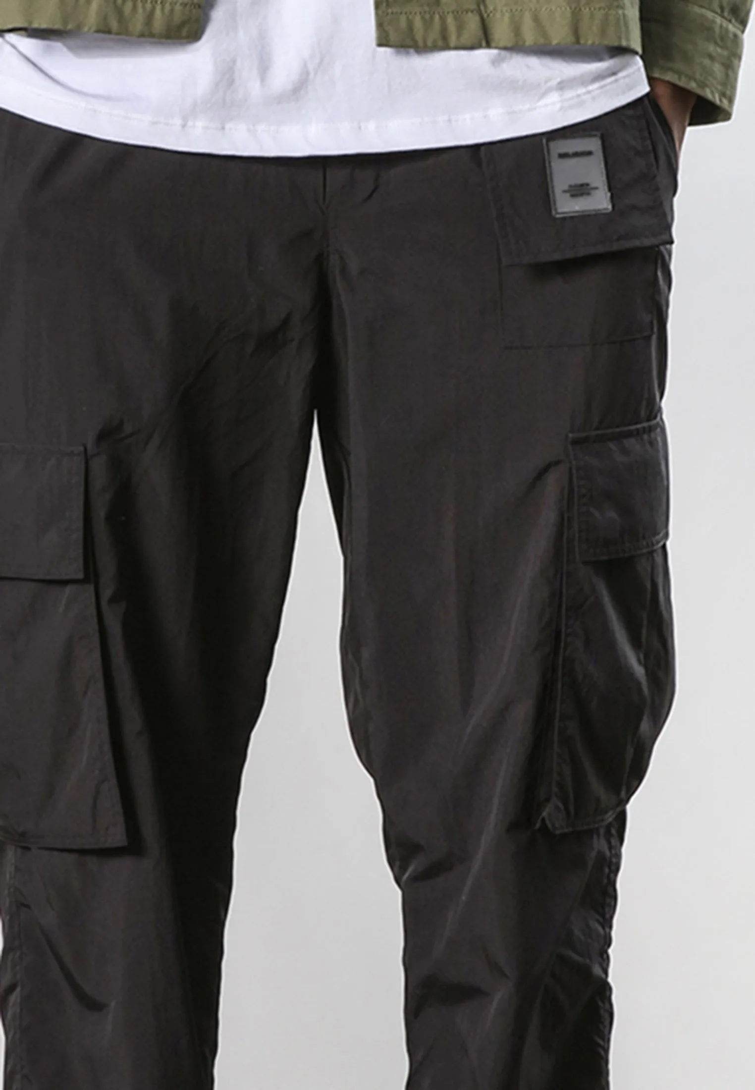 RELAXED NYLON CARGO BLACK