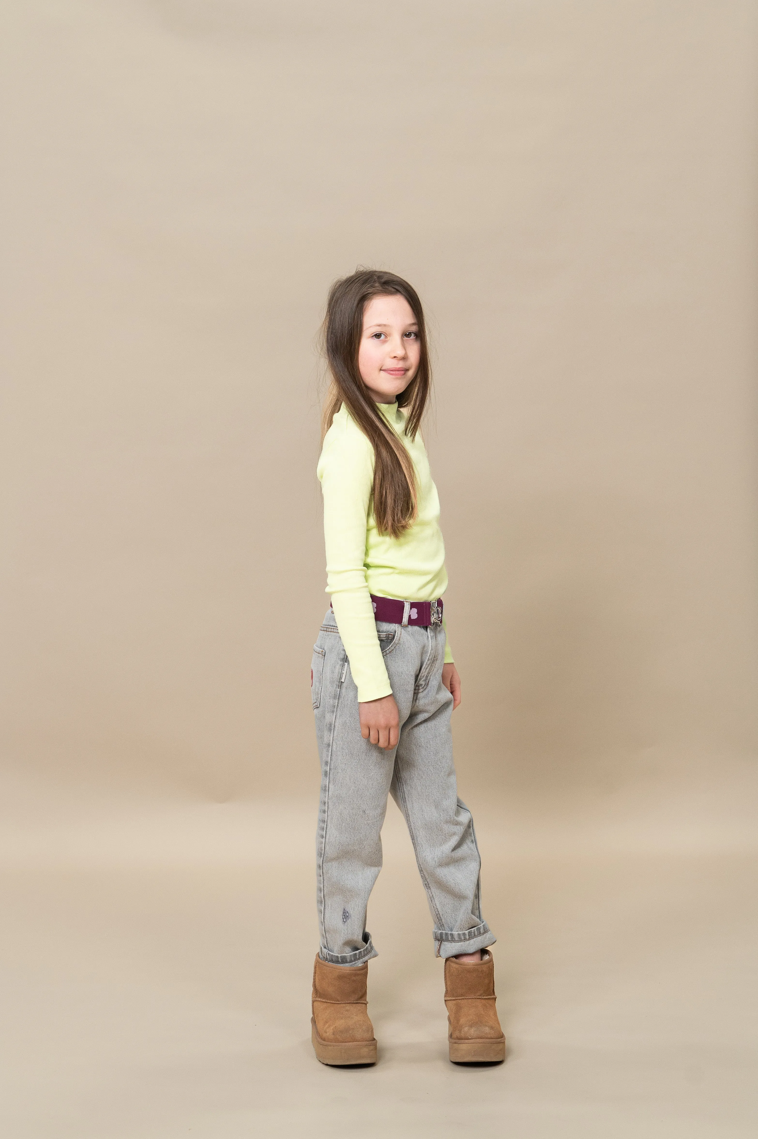 Rib Turtle Neck | Shadow Lime