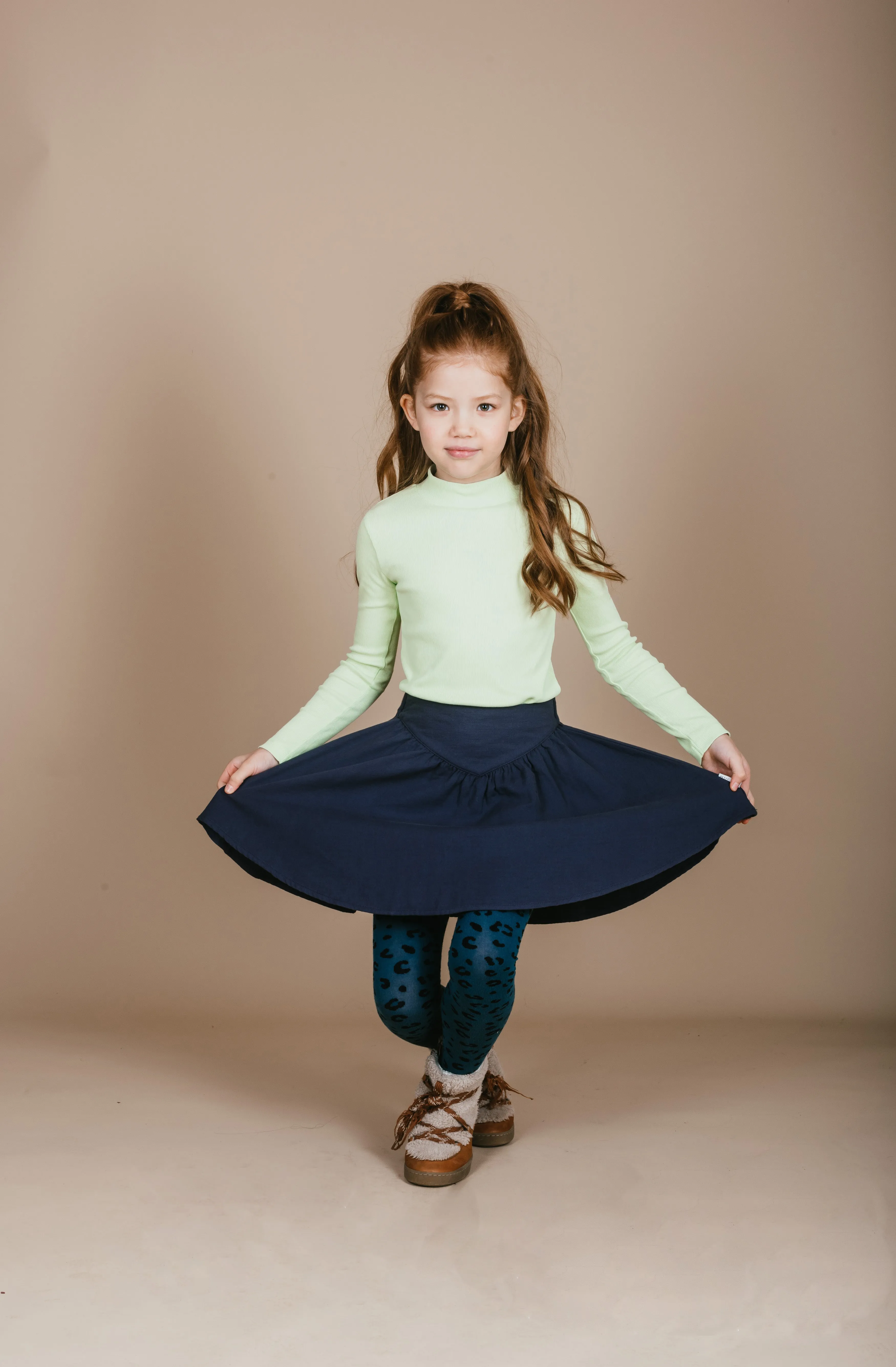 Rib Turtle Neck | Shadow Lime