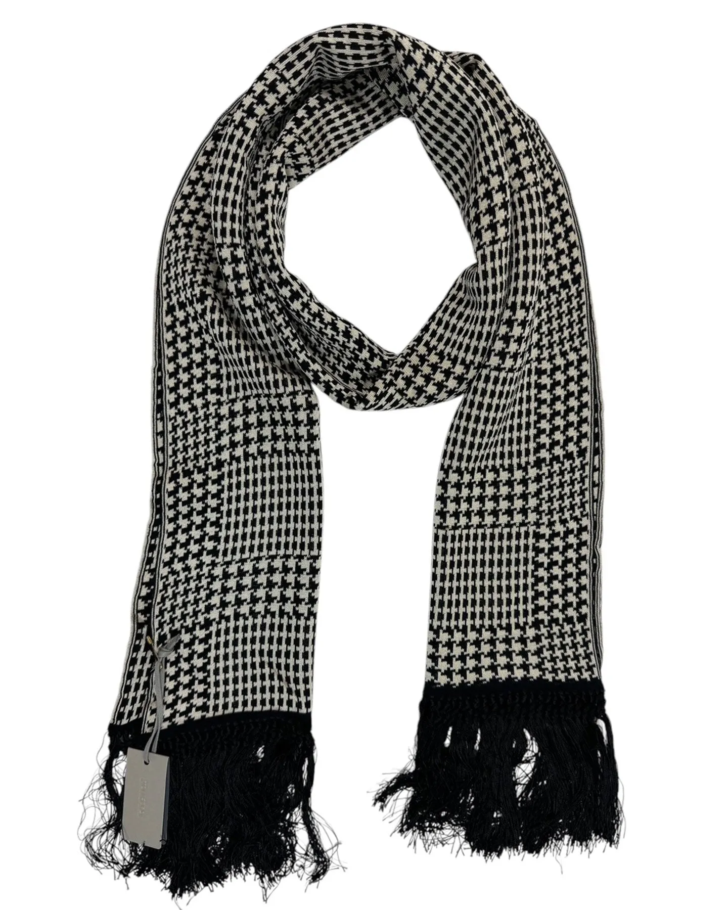 Tom Ford Scarf Houndstooth Design - Fringe