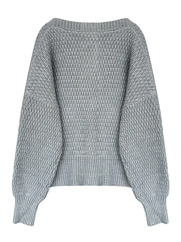 Trendy Loose Solid Color V-Neck Cardigan Tops