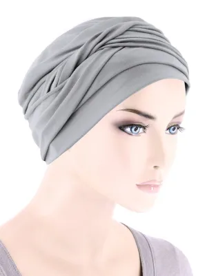 Twisty Turban Buttery Soft Silver Gray