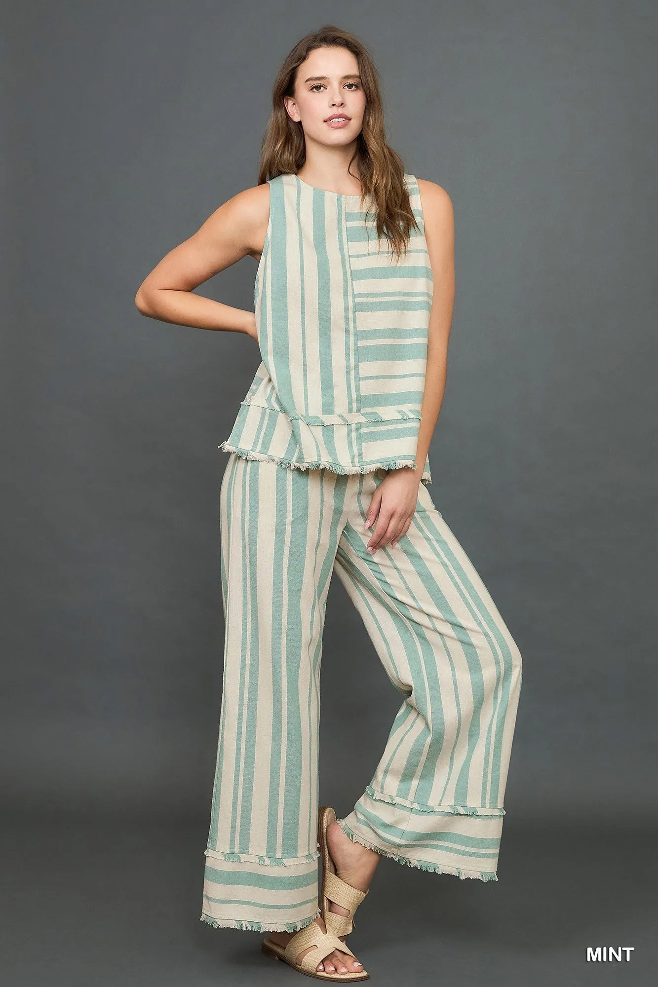 Umgee Beach Happy Linen Blend Top