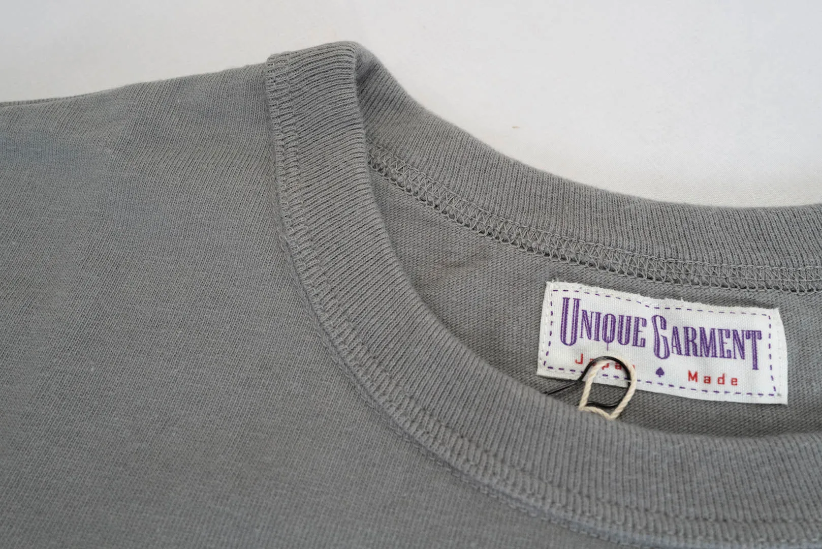 Unique Garment 7oz 'Airy' Plain Loopwheel Tee (Grey)