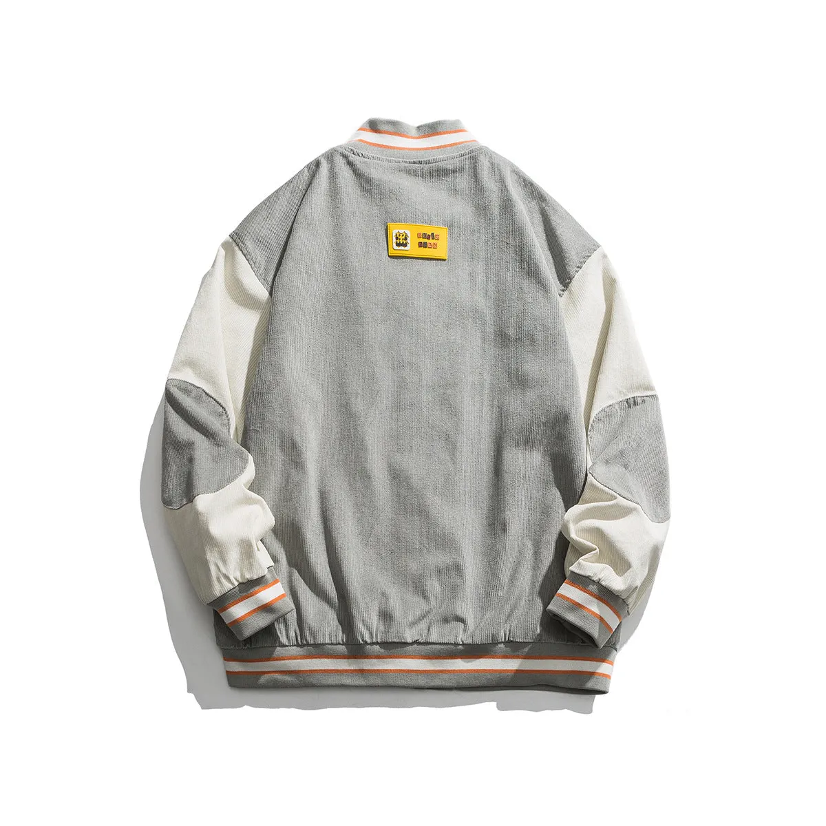 Urban Patchwork Distressed Varsity Jacket