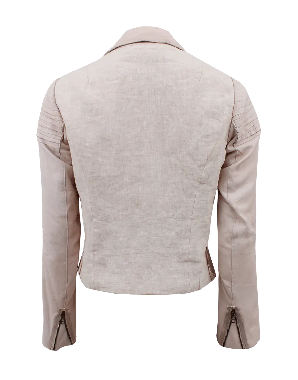Wire Biker Leather Jacket