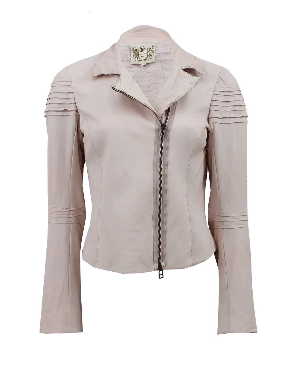 Wire Biker Leather Jacket