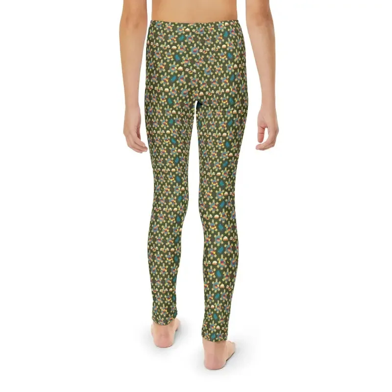 Youth Full Length Leggings with Seam Thread Color