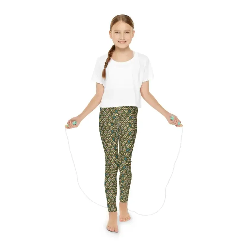 Youth Full Length Leggings with Seam Thread Color