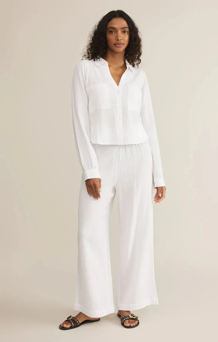 Z Supply | Campo Button Up Gauze Top - White