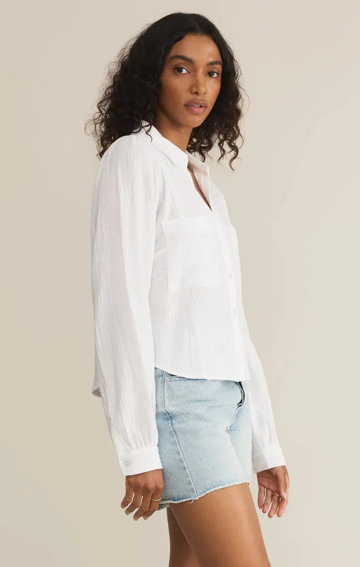 Z Supply | Campo Button Up Gauze Top - White