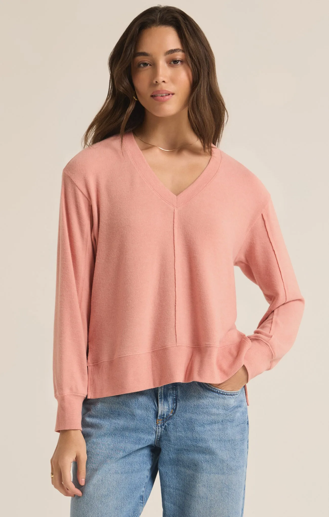 Z Supply Wilder Cloud V-Neck Top