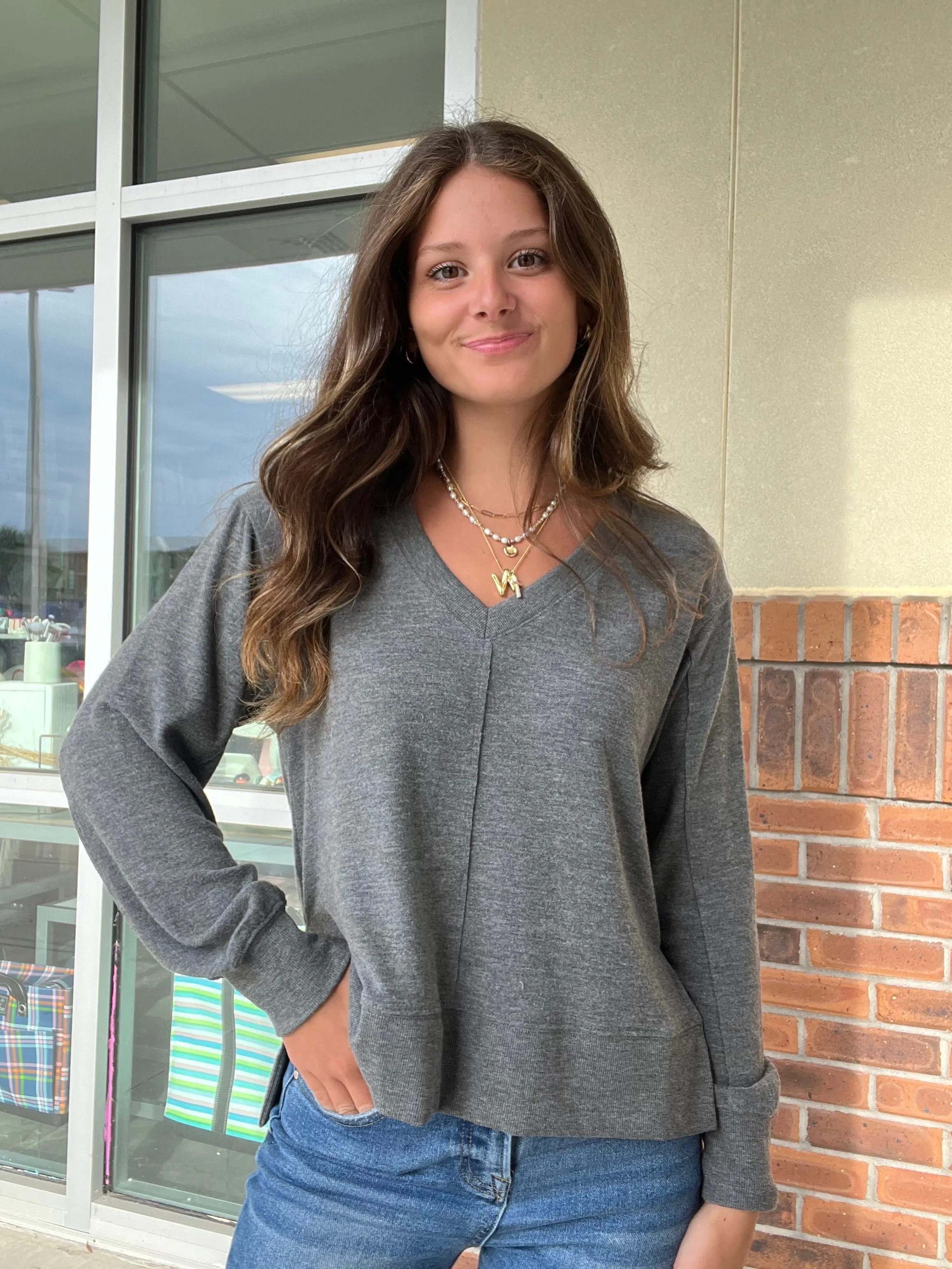 Z Supply Wilder Cloud V-Neck Top